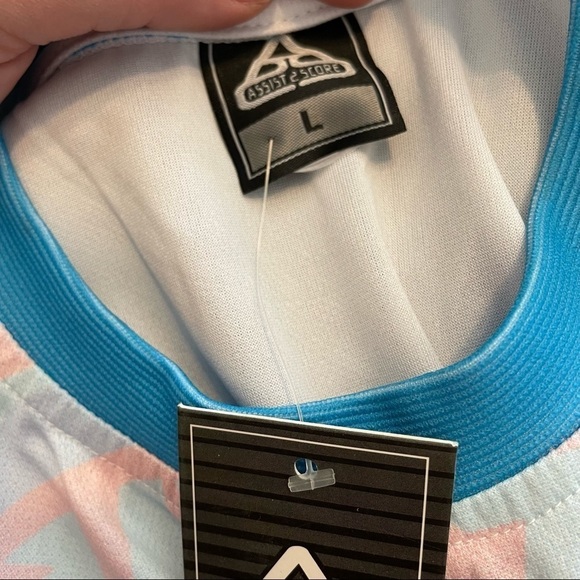 New in package Houston push warmup long sleeve white jersey sz.L - Picture 2 of 4